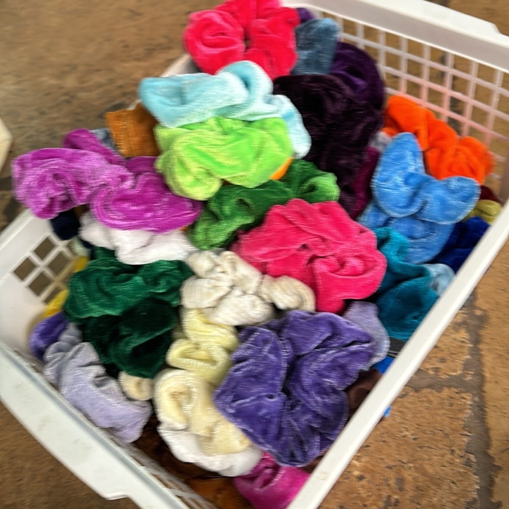 Over a 100 scrunchies
